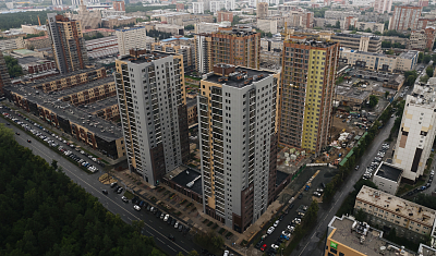 Ход строительства домов в ЖК  «Лесопарковый» - фото 90