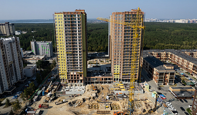 Ход строительства домов в ЖК  «Лесопарковый» - фото 52