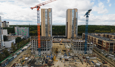 Ход строительства домов в ЖК  «Лесопарковый» - фото 232