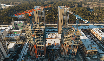 Ход строительства домов в ЖК  «Лесопарковый» - фото 170