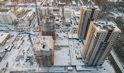 Ход строительства домов в ЖК  «Лесопарковый» - фото 173
