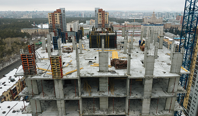 Ход строительства домов в ЖК  «Лесопарковый» - фото 136