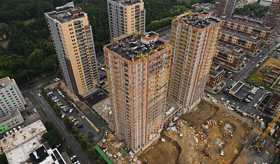 Ход строительства домов в ЖК  «Лесопарковый» - фото 73