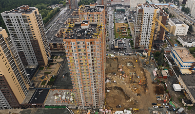 Ход строительства домов в ЖК  «Лесопарковый» - фото 87