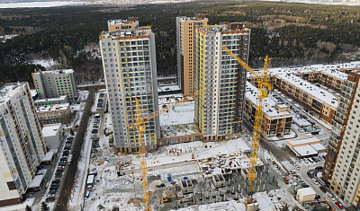 Ход строительства домов в ЖК  «Лесопарковый» - фото 14