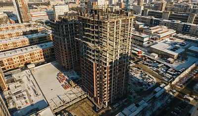 Ход строительства домов в ЖК  «Лесопарковый» - фото 163