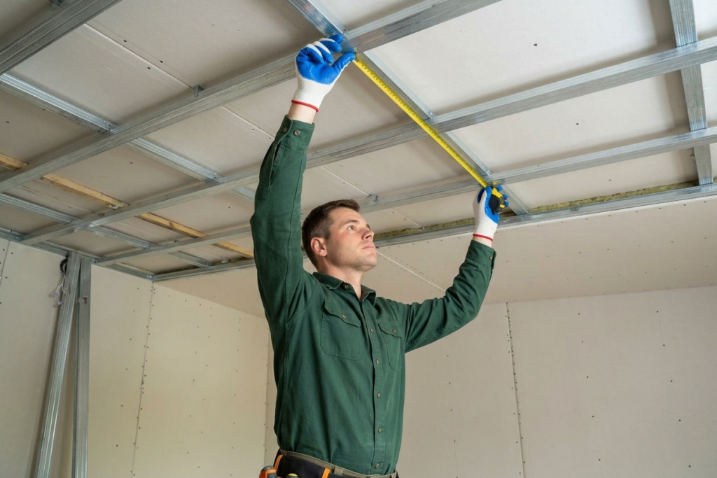 Навесные конструкции - удачный вариант для отделки высоких потолков