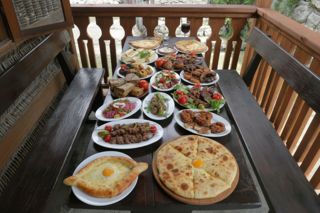 Местная кухня в Гаграх