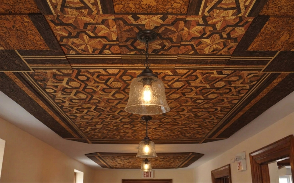 Пробковый потолок - необычный вариант отделки