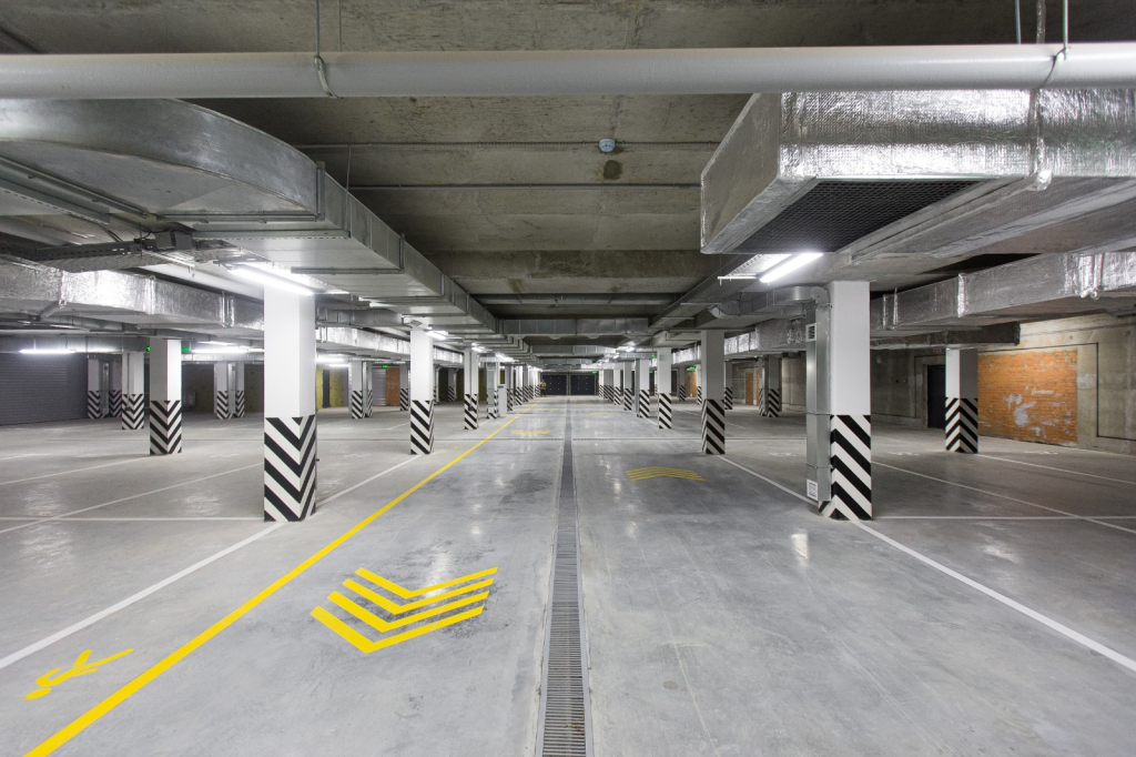 Подземный паркинг в ЖК комфорт-класса Eleven