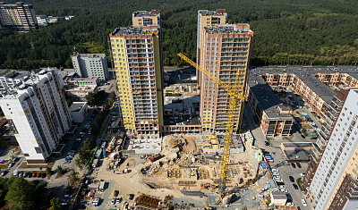 Ход строительства домов в ЖК  «Лесопарковый» - фото 42
