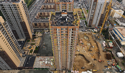 Ход строительства домов в ЖК  «Лесопарковый» - фото 71