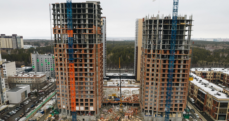 Ход строительства домов в ЖК  «Лесопарковый» - фото 124