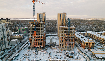 Ход строительства домов в ЖК  «Лесопарковый» - фото 17