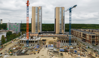 Ход строительства домов в ЖК  «Лесопарковый» - фото 235