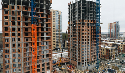 Ход строительства домов в ЖК  «Лесопарковый» - фото 137