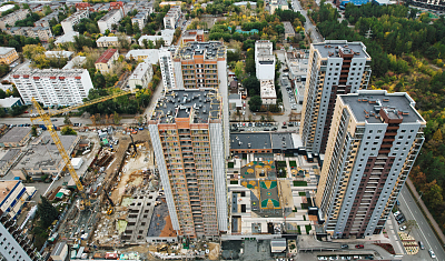 Ход строительства домов в ЖК  «Лесопарковый» - фото 35