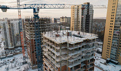 Ход строительства домов в ЖК  «Лесопарковый» - фото 188