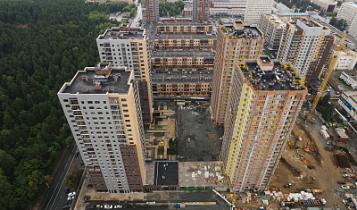 Ход строительства домов в ЖК  «Лесопарковый» - фото 87