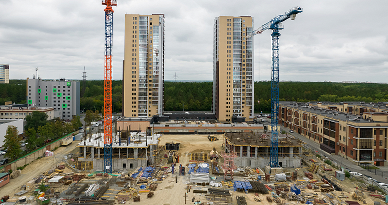 Ход строительства домов в ЖК  «Лесопарковый» - фото 23