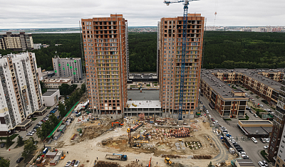 Ход строительства домов в ЖК  «Лесопарковый» - фото 90