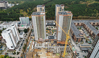 Ход строительства домов в ЖК  «Лесопарковый» - фото 31